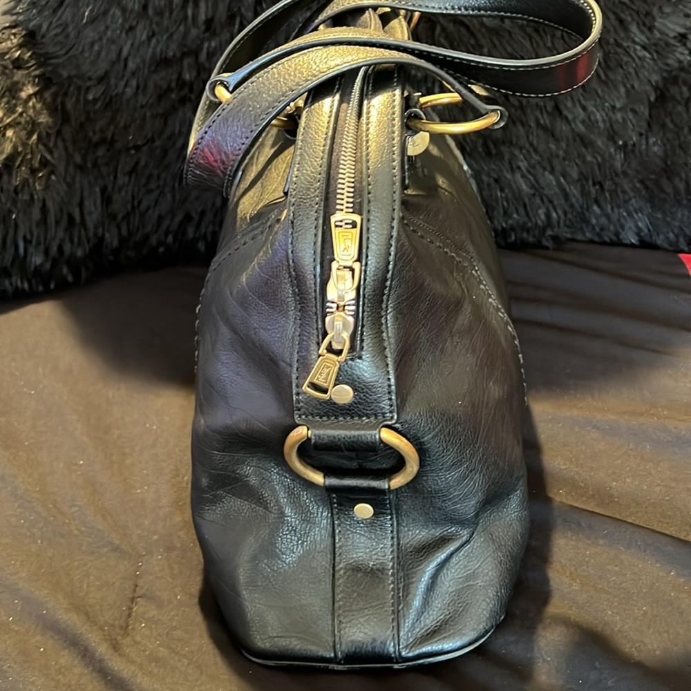 Yves Saint Laurent Black and Gold Satchel with Wallet * PRICE FIRM* - Picture 3 of 16